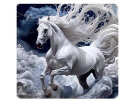 Подушка-игрушка Лошадь белая 30*30 см  LSH-001