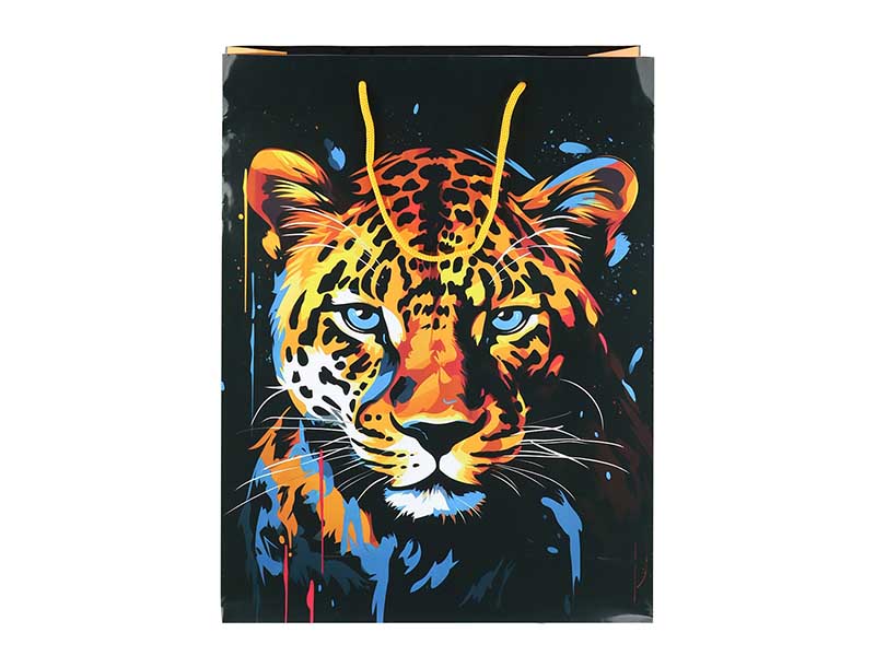 Пакет подар. глянц. лам. Яркий леопард 32,4х44,5х10,2 см. ПКП-1149