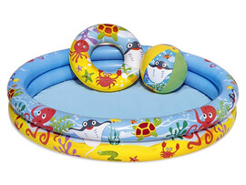 Надувной бассейн с мячом и кругом 122 х 20 см 137л Bestway 51124 доставка оптом в Донецк