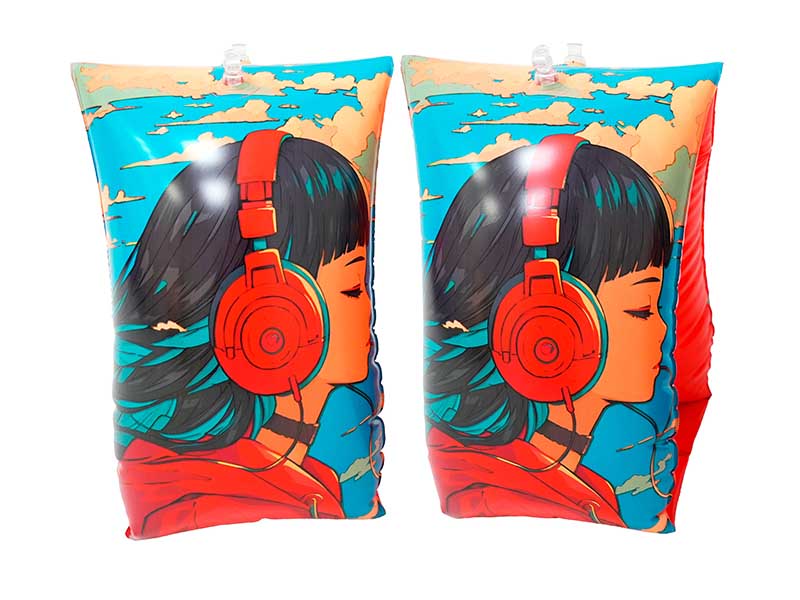 Донецк игрушка оптом Нарукавники "Девочка в наушниках" 27*15 см 94117