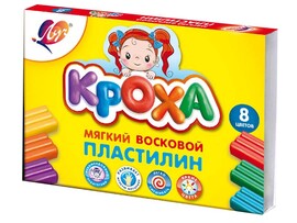 Пластилин восковой мягк. ЛУЧ "Кроха" 8 цв