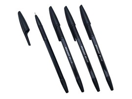 Ручка шар. масл. "WH" 1 мм, игольч., рельеф. держ., черная (кратно 50)