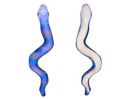 Мягкая игрушка-антистресс "Змея" синяя 32 см доставка оптом в Донецк