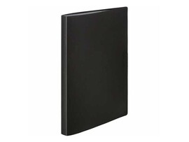 Папка 40 вклад., 25мкм, пласт. 500мкм, фактура песок, черная