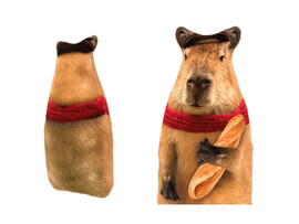 Мягкая игрушка-антистресс «Капибара с багетом» 30 см МТ30026 доставка оптом в Донецк