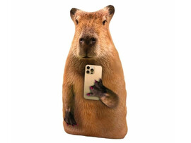 Мягкая игрушка-антистресс «Капибара с телефоном» 30 см МТ30022 доставка оптом в Донецк