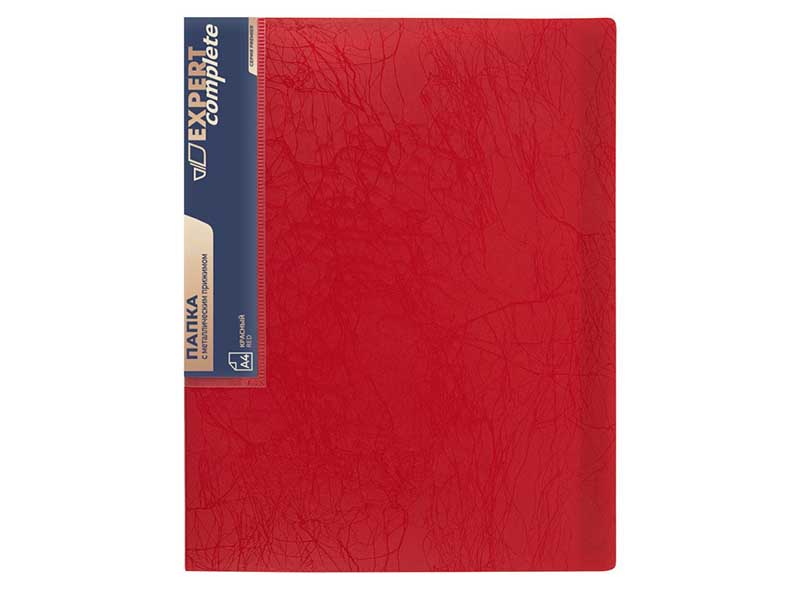 Папка А4 Expert Complete Premier 700мкм, металл. прижим, 20 мм, волокно, красный