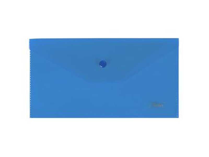 Папка-конверт на кнопке С6 "Hatber" 224х119 мм, 180мкм, синяя (кратно 5)