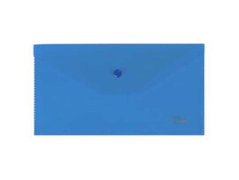 Папка-конверт на кнопке С6 "Hatber" 224х119 мм, 180мкм, синяя (кратно 5)