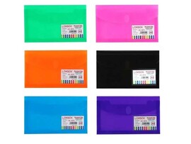 Папка-конверт на липучке В6 (25*15*3 см), с расширением, ассорти  (кратно 6)