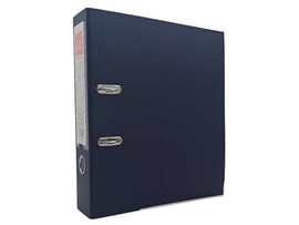 Папка-регистратор А4 75 мм, бумвинил, карман, металл. окант., черная