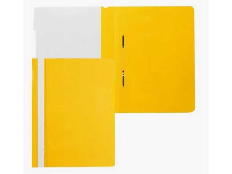 Папка-скоросшиватель А5 130/180, желтый (кратно 25)