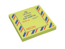 Блок самокл. Attomex 76x76 мм, 100 л., неон зеленый