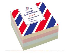 Блок самокл. Attomex 76x76 мм, 400 л., 4 паст. цвета. 2010204