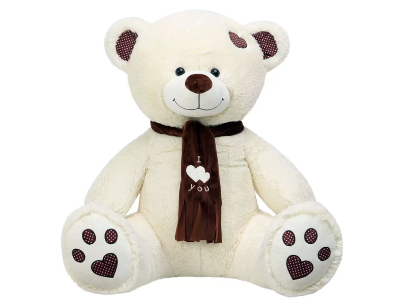 Донецк игрушка оптом Медведь Тони с шарфом 150 см латте