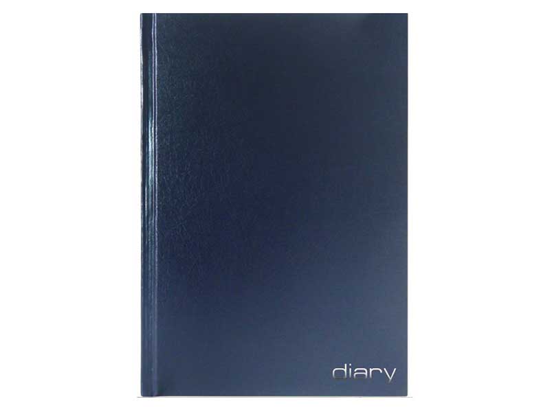 Ежедневник недат. А5 136 л. Attomex, тв. обл. бумвинил, тиснение, синий