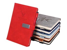 Записная книжка А5 "Олень" клетка, магнит. застежка, кожзам, тонир. блок, ассорти