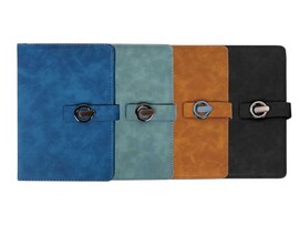 Записная книжка А5 "Минимализм" клетка, кожзам, тонир. блок, ассорти