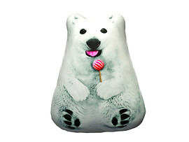 Мягкая игрушка-антистресс Белый медведь с леденцом 20 см МТ11023 доставка оптом в Донецк