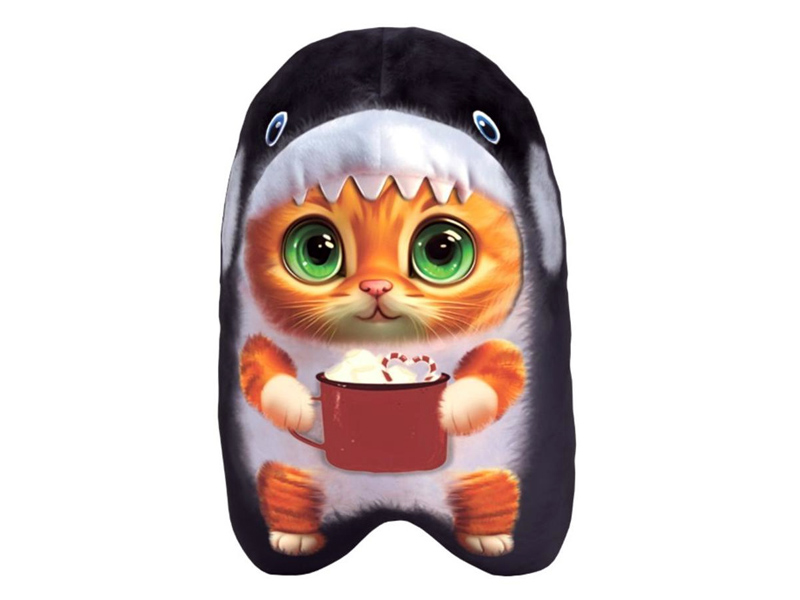 Донецк игрушка оптом Мягкая игрушка-антистресс Кот Акула 30 см МТ30041