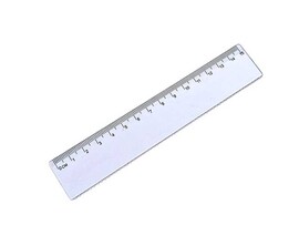 Линейка прозрачная 15 см, пласт., волнистый край
