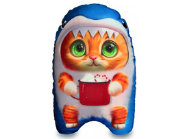 Мягкая игрушка-антистресс Кот Голубая акула 30 см МТ30040 доставка оптом в Донецк