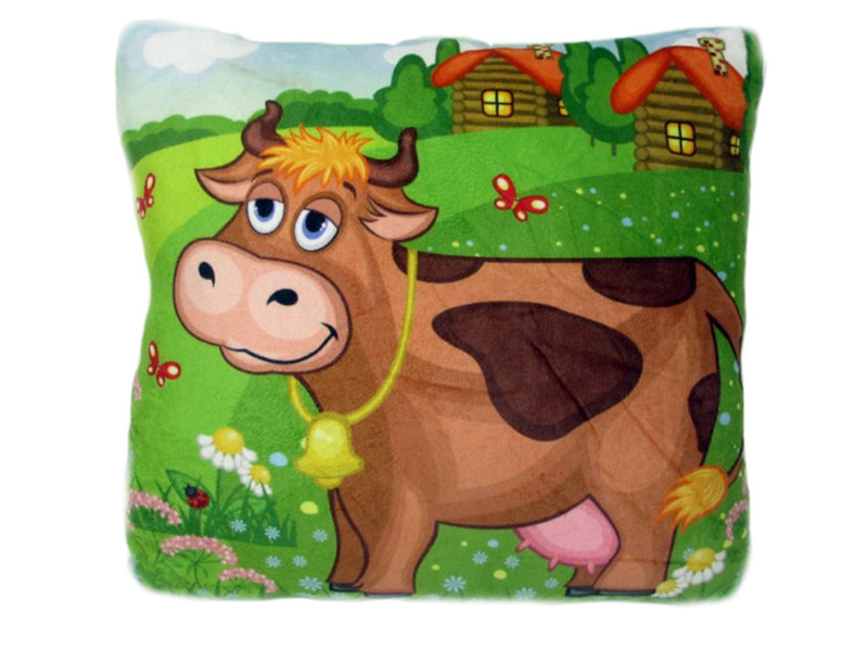 Донецк игрушка оптом Подушка Бык на лугу 0672-4/36