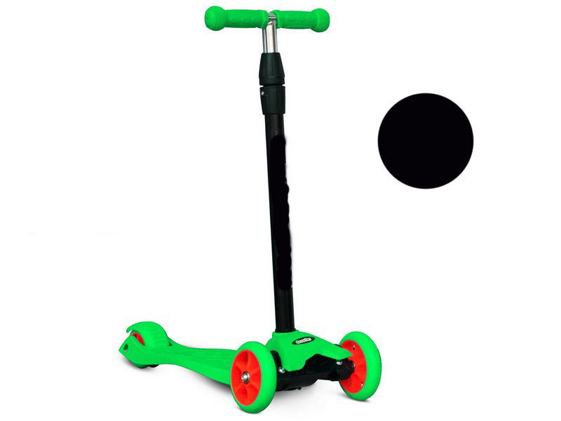 Самокат 3-х кол. Черный, пер. колеса 11 см