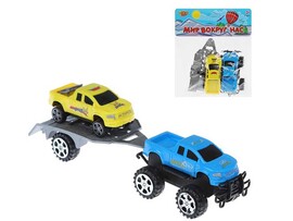 Набор "Автовоз": 2 машинки с прицепом, 16*7 см в пак. М9780