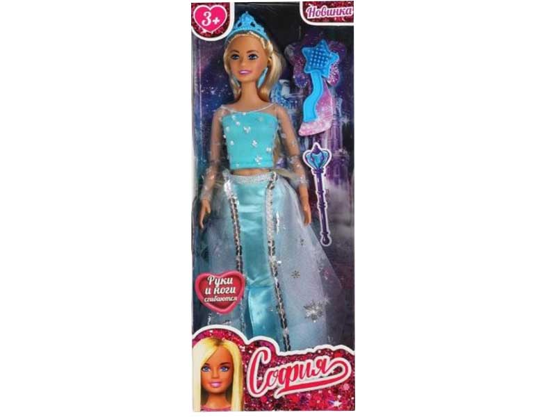 Кукла "София. Снежная принцесса" 29 см, шарнир., аксесс., в кор. Карапуз