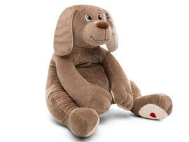 Мягкая игр. Собака Чарли 70 см, бежево-серый. СБЧарли/35/270-1