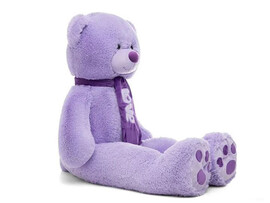 Мягкая игр. Медведь Филипп 140 см, сиреневый. МФП/80/253-3