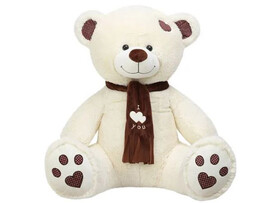 Мягкая игр. Медведь Тони с шарфом 150 см, латте. МТШ/80/52