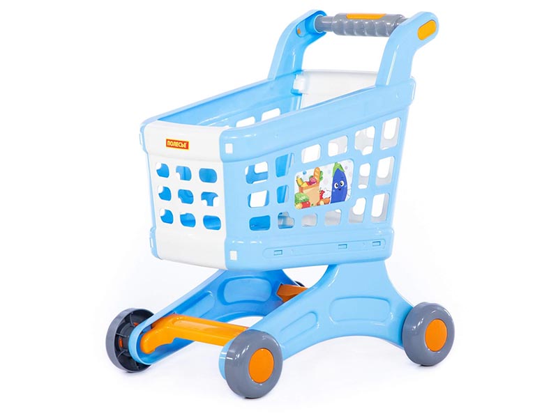 Тележка для маркета "Натали" (голубая) (в несобранном виде)