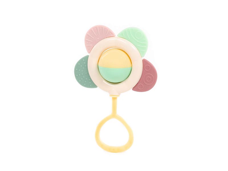 Погремушка-прорезыватель с ручкой "Цветочек" (в пакете)