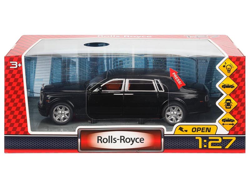 Машина металл. Rolls-Royce 20 см, свет, звук, дв., капот, багаж., инерц. Технопарк