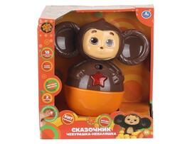Сказочник-неваляшка "Чебурашка" 18 см, песни, сказки, свет, в кор. HT1522-R-WOD