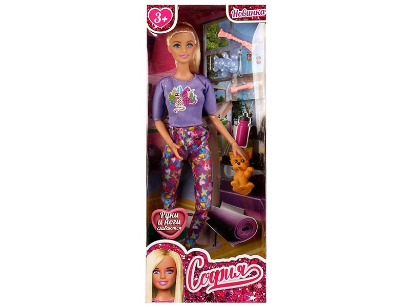 Кукла "София с собачкой" 29 см, шарнир., аксесс., в кор. Карапуз