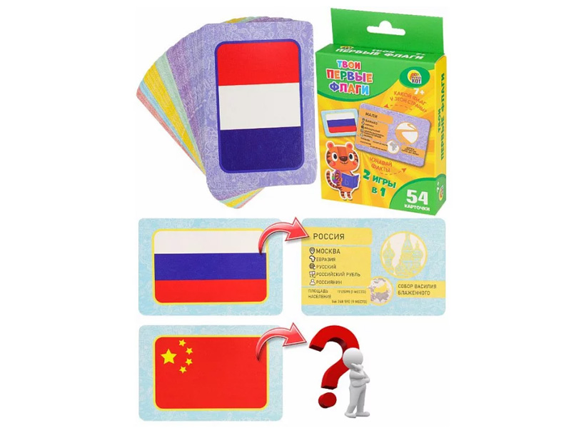 Донецк игрушка оптом Настольная игра «Твои первые флаги»