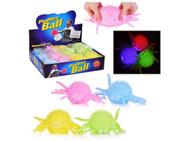 Антистресс "Краб-волосатик" 8 см, свет, цв. микс. УТМ01433743