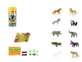 Набор диких животных 19 шт в банке доставка оптом в Донецк