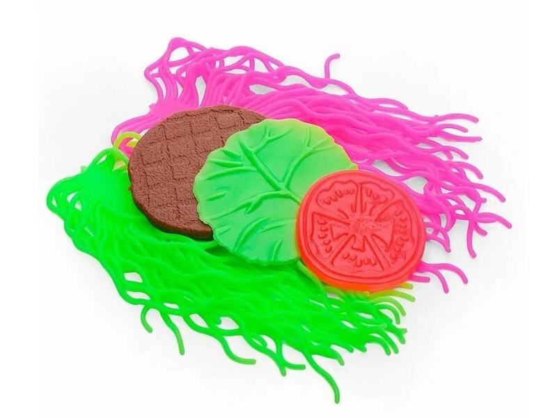 Донецк игрушка оптом Антистресс "Лапша с котлетой" 11 см в пак.