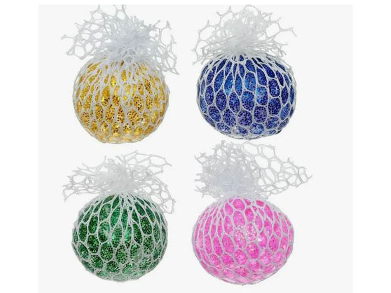 Антистресс "Мячик в сетке неоновый" 5х5 см в пак. 77532