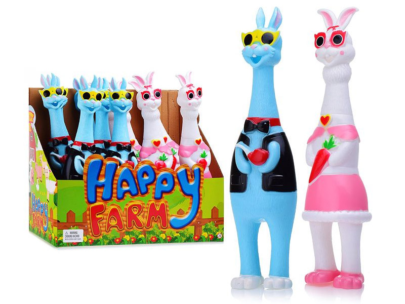 Донецк игрушка оптом Игрушка-гудок "Заяц/Зайчиха" 32 см