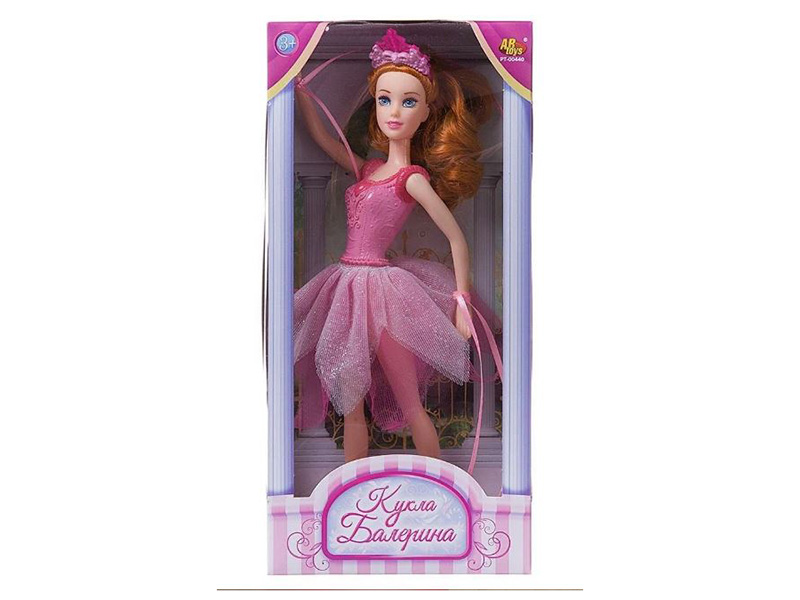 Кукла "Балерина в розовой юбке-лепесток" 30 см в кор. PT-00440/w(3)