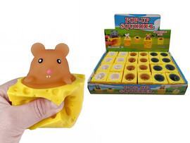 Антистресс-мялка "Мышь в сыре" 5*5 см (24шт/уп) доставка оптом в Донецк