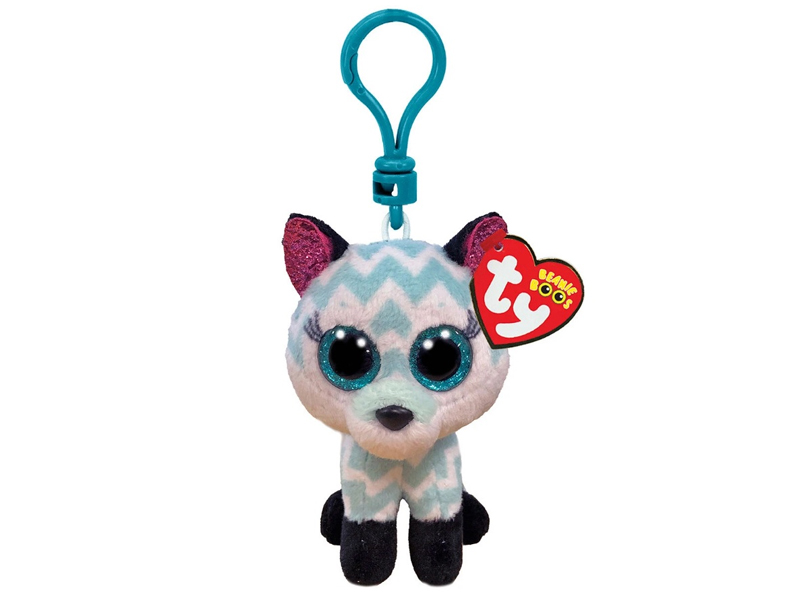 Донецк игрушка оптом Игрушка-брелок для детей мягконабивная голубая лисица АТЛАС