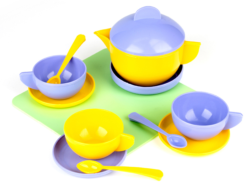 Набор посуды "Чайное трио" 12 предм., 28*16 см в сетке. 21071