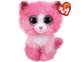 Игрушка мягконабивная кудрявая розовая кошка РЕГАН 15 см доставка оптом в Донецк