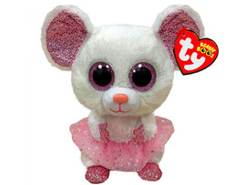 Игрушка мягконабивная белая мышка-балерина НИНА 15 см доставка оптом в Донецк